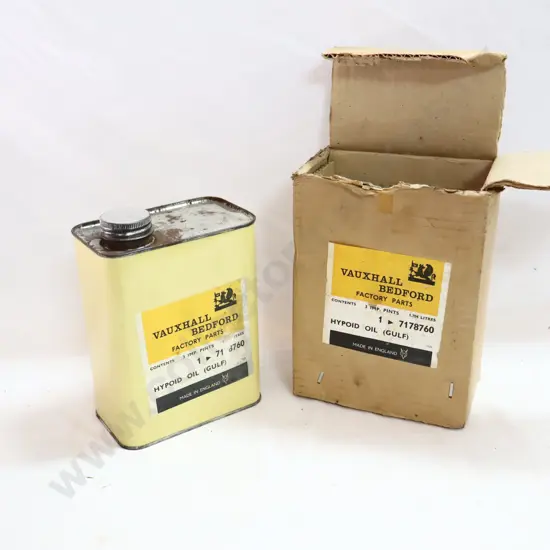NEW OLD STOCK Vauxhall Bedford Oil Tin FULL