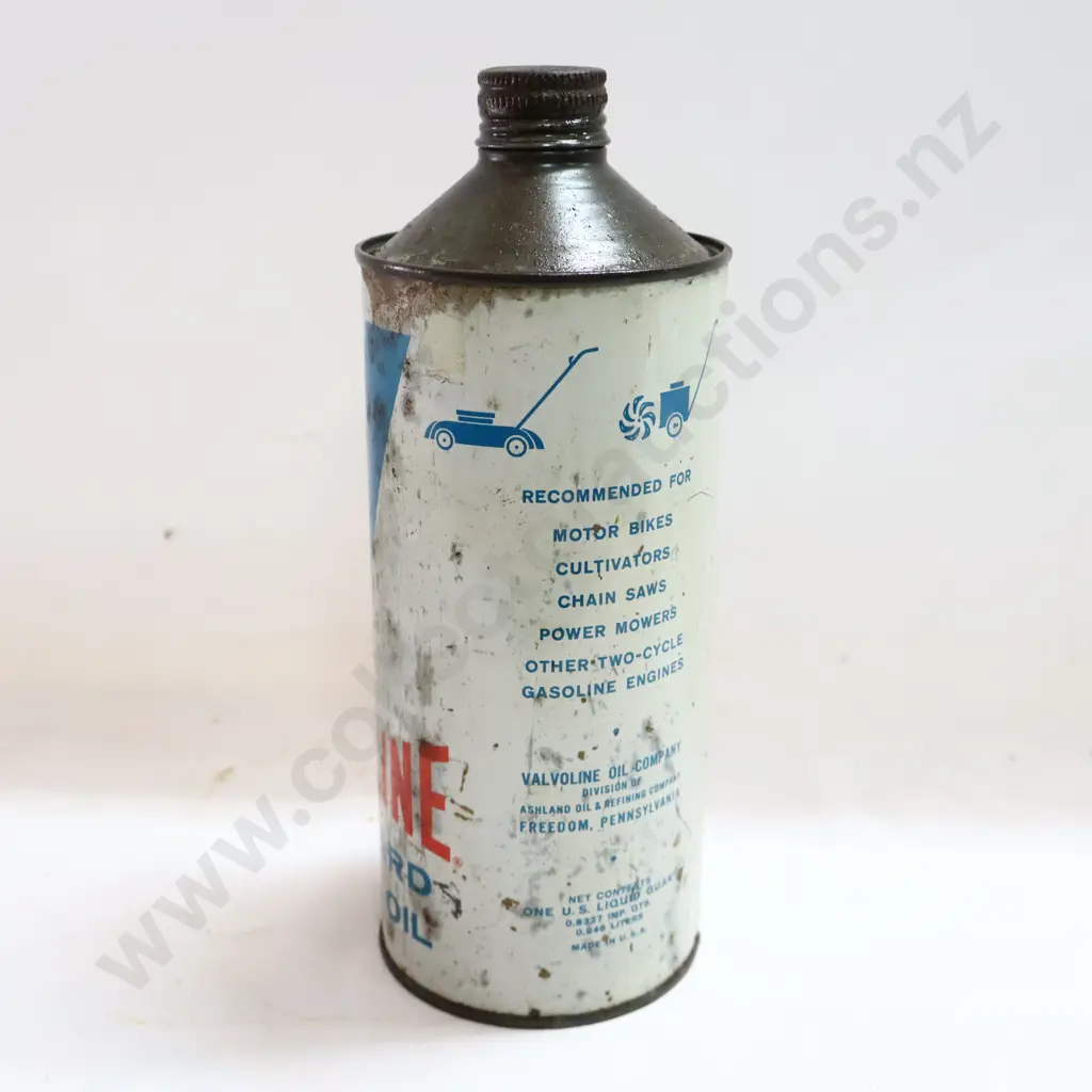 Pictorial Valvoline Outdoor Motor Oil Tin Image 1++