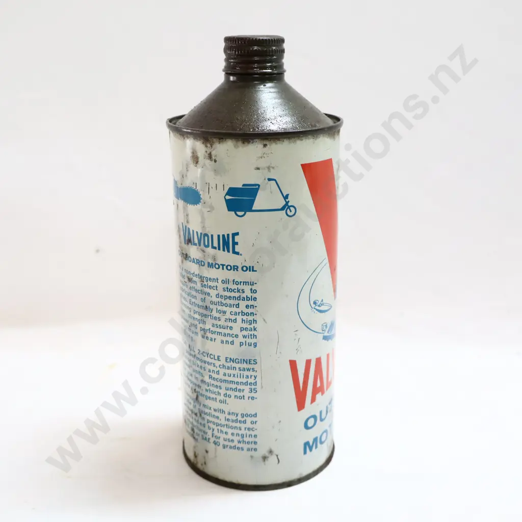 Pictorial Valvoline Outdoor Motor Oil Tin Image 1++