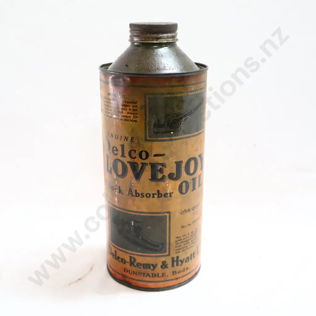 Delco Lovejoy Shock Absober Oil tin Image 1++