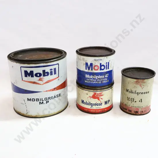 Mobil Grease Tins x 4