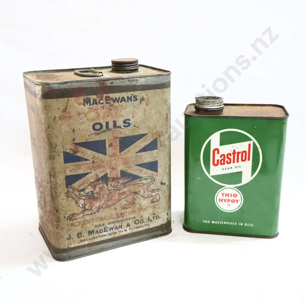 MacEwan's And Castrol Oil Tins Image 1++