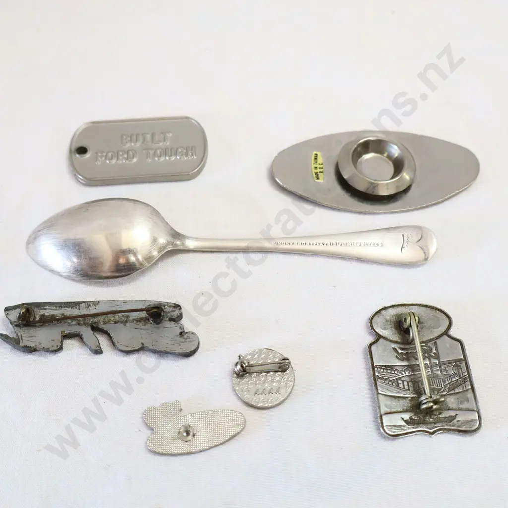 Ford Enamel Badges, Ford Badges And Ford Spoon x 7 Image 1++