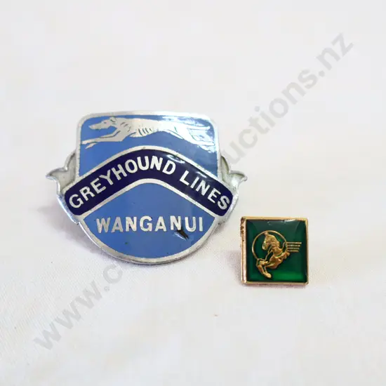 Greyhound Lines Wanganui And Newman Coachlines Enamel Badges