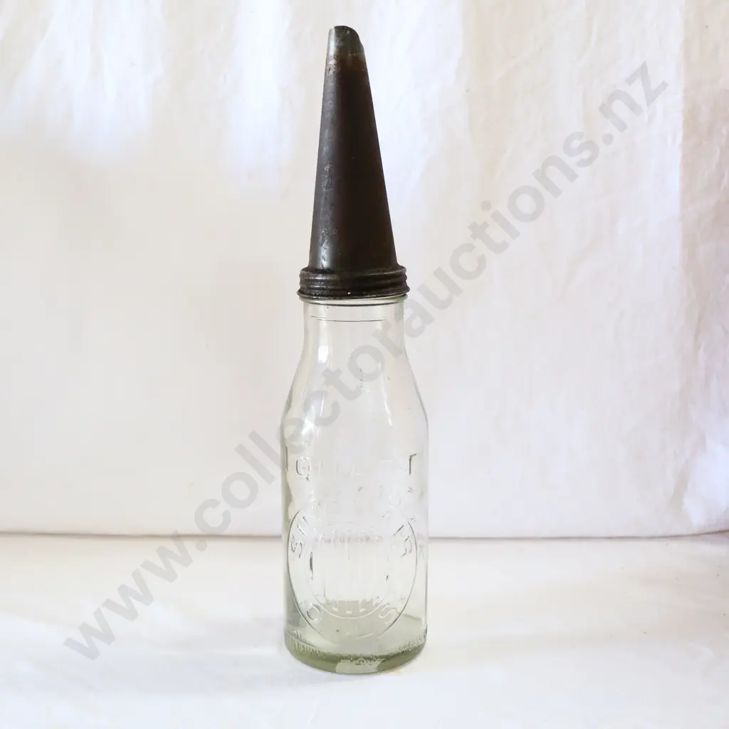 RARE Sinclair Quart Oil Bottle Image 1++