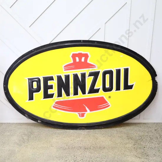 Large Pennzoil Plastic Sign