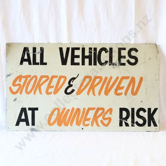 Vintage Handpainted Garage Workshop Sign