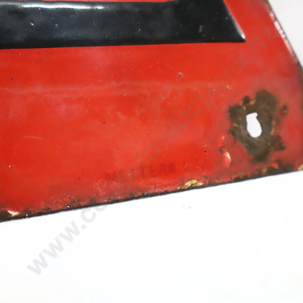 EARLY Texaco Motor Spirit Double Sided Enamel Sign Image 1++