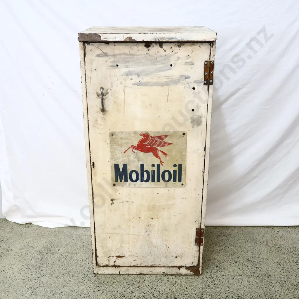 ORIGINAL Mobil Oil Bottle Cabinet Image 1++