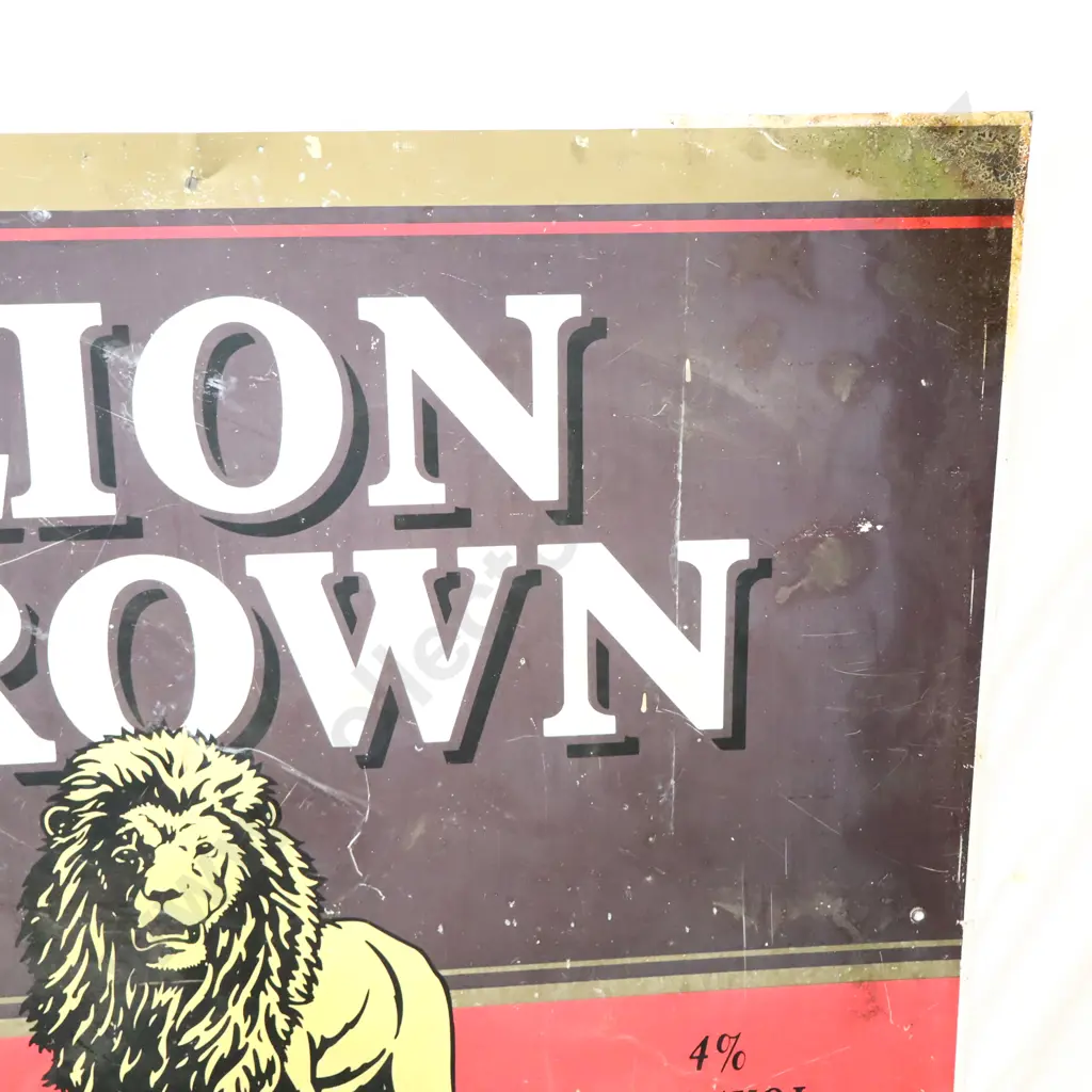 Lion Brown Tin Sign Image 1++