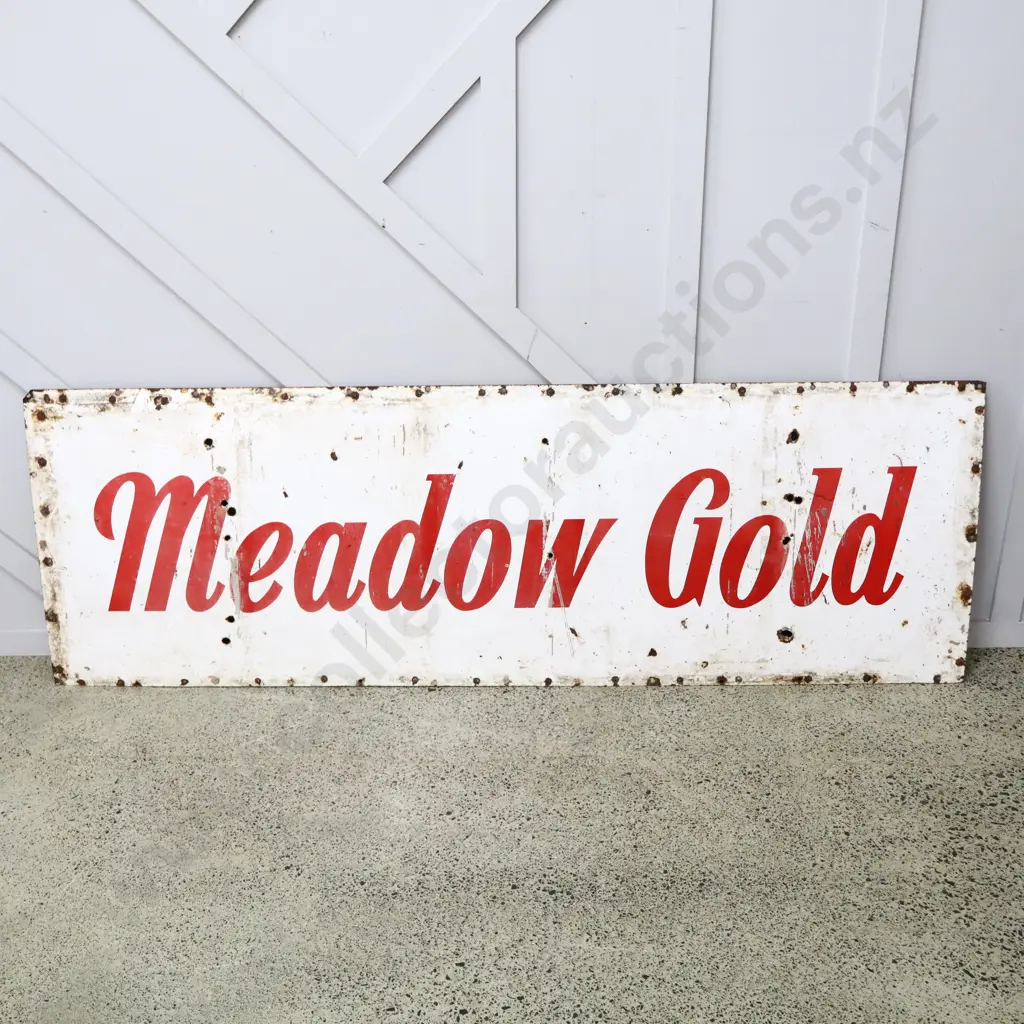 Meadow Gold Enamel Sign Image 1++