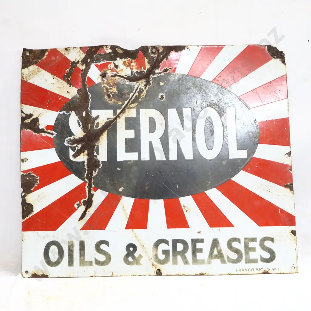 Sternol Oils Enamel Sign Image 1++