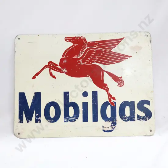 Mobil Gas Tin Petrol Bowser sign