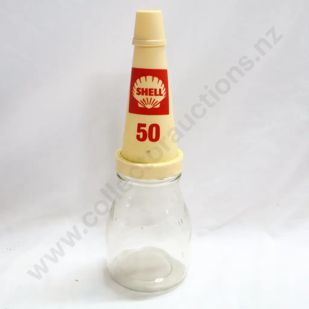 Shell 50 Oil Bottle And Top With Dustcap Image 1++