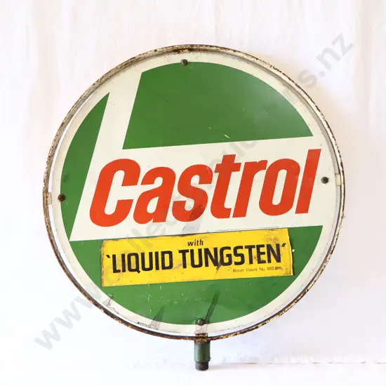Double Sided Castrol Double Sided Lollipop Sign