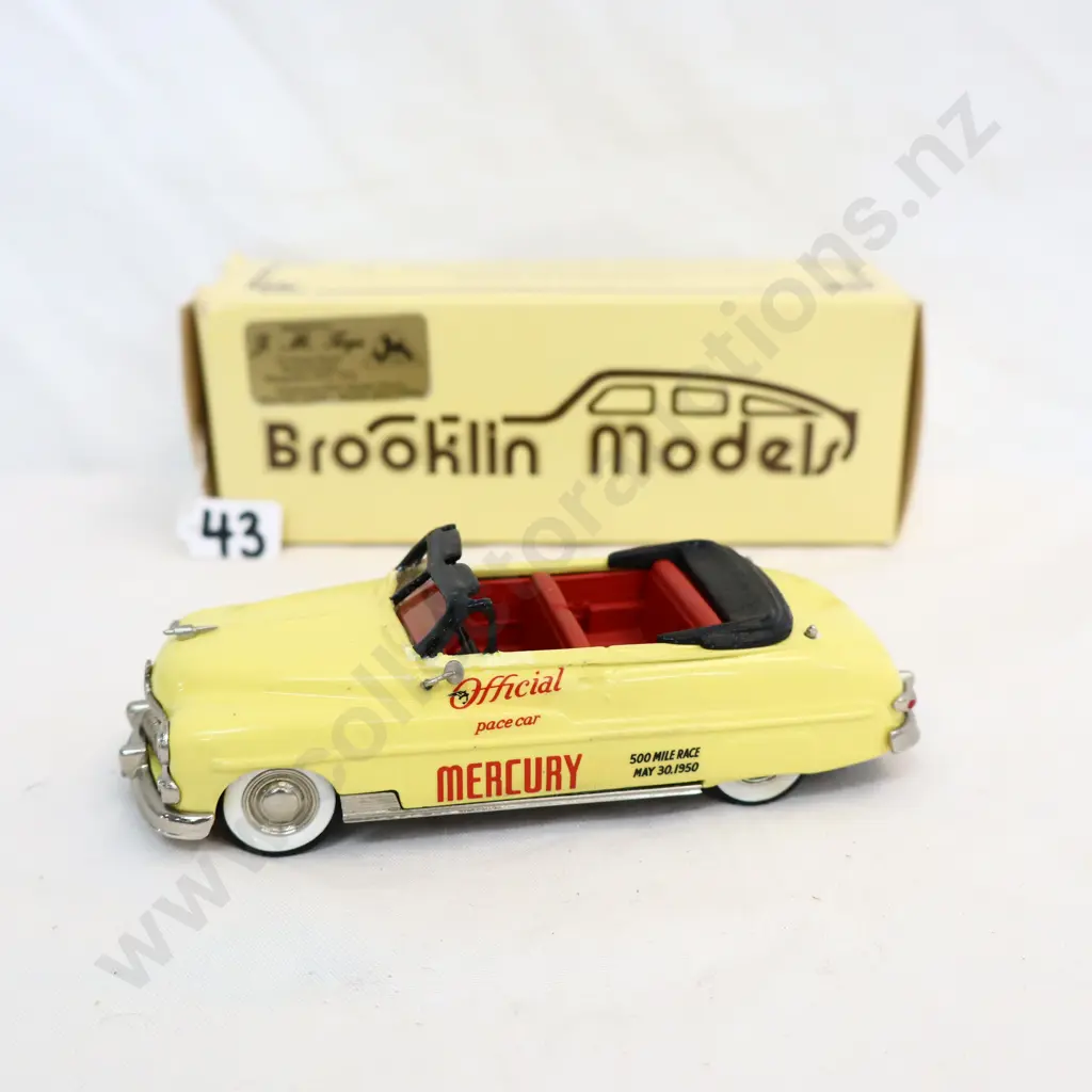 1/43 Brooklin Models 1950 Mercury Convertible Indianapolis Pace Car Image 1++