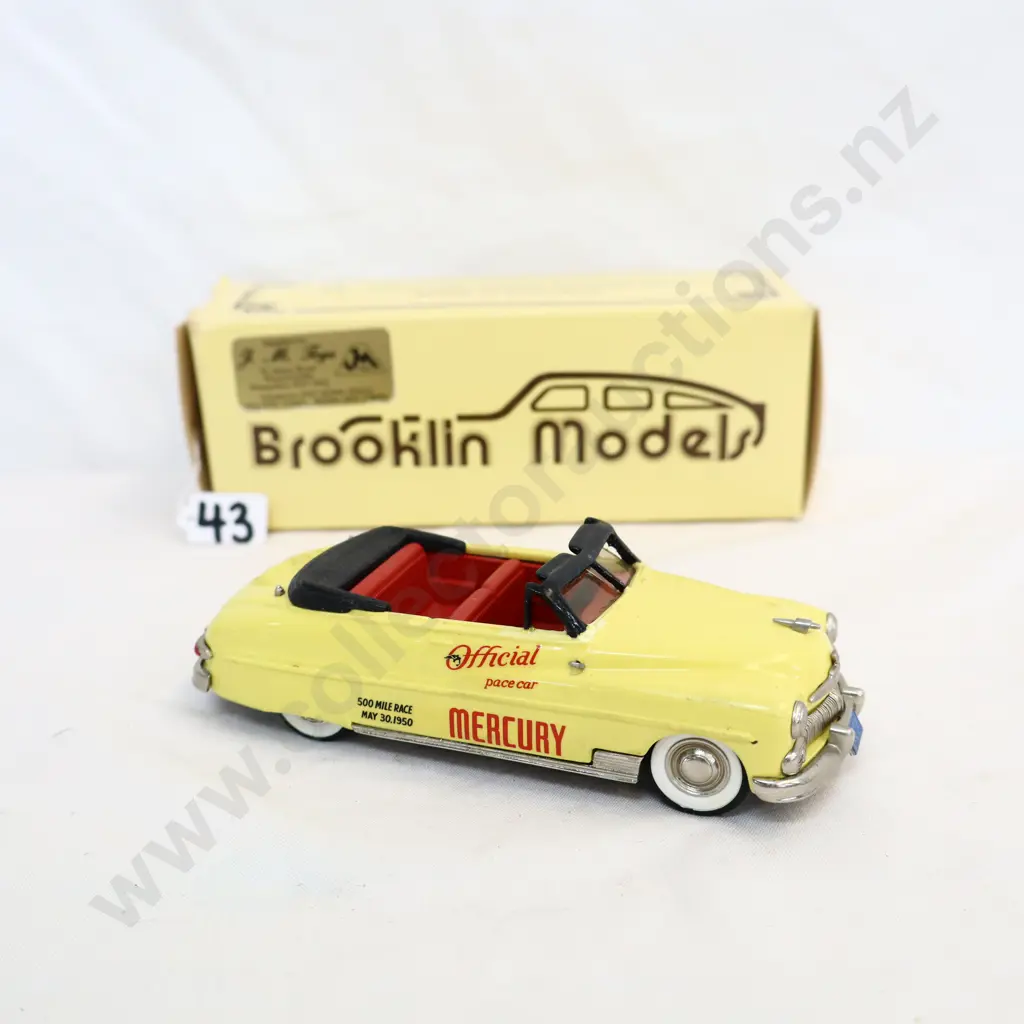 1/43 Brooklin Models 1950 Mercury Convertible Indianapolis Pace Car Image 1++