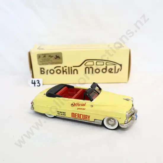 1/43 Brooklin Models 1950 Mercury Convertible Indianapolis Pace Car