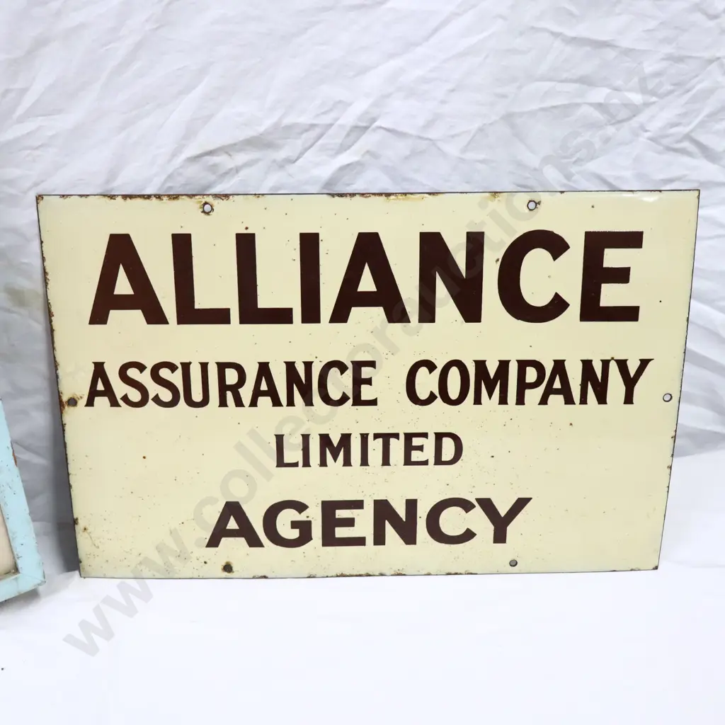 Alliance Enamel Sign 1950s Factory's Act Sign Image 1++