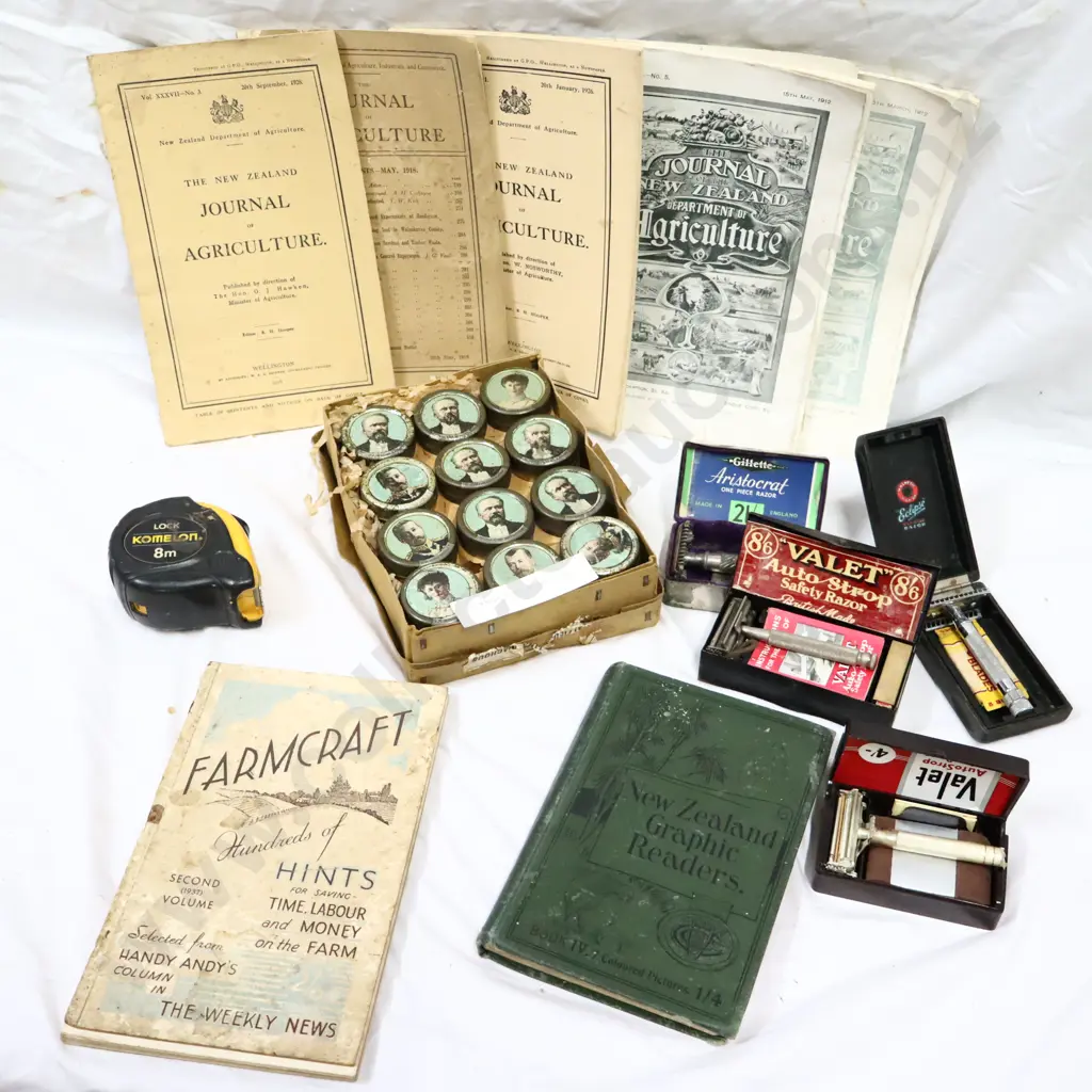 1920's Argiculture Journals. Sweet Tins. Boxed Razors and Farming Booklets Image 1++