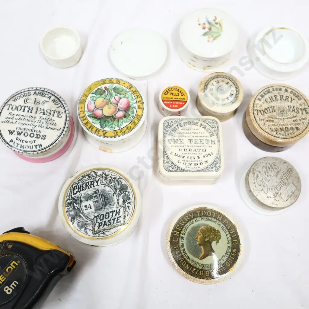 Antique Toothpaste Containers with Pot Bases Image 1++