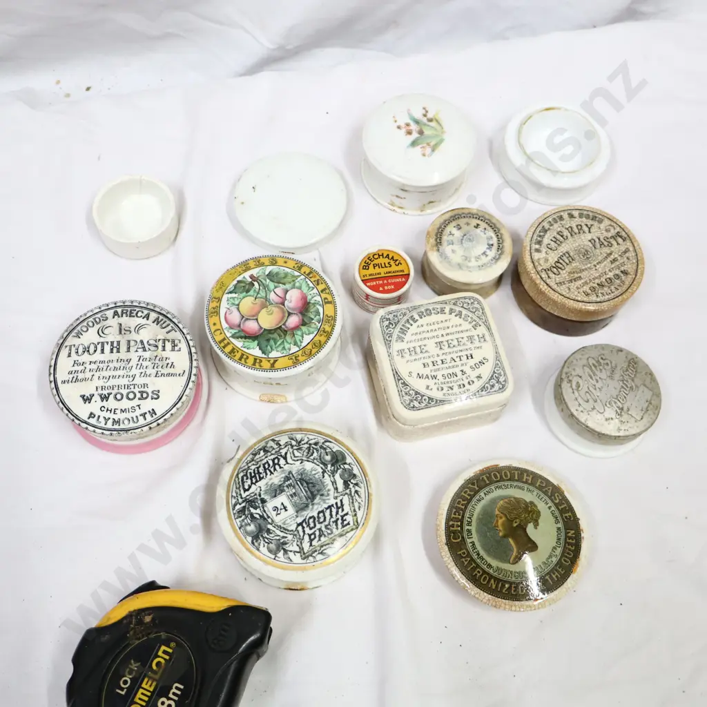 Antique Toothpaste Containers with Pot Bases Image 1++
