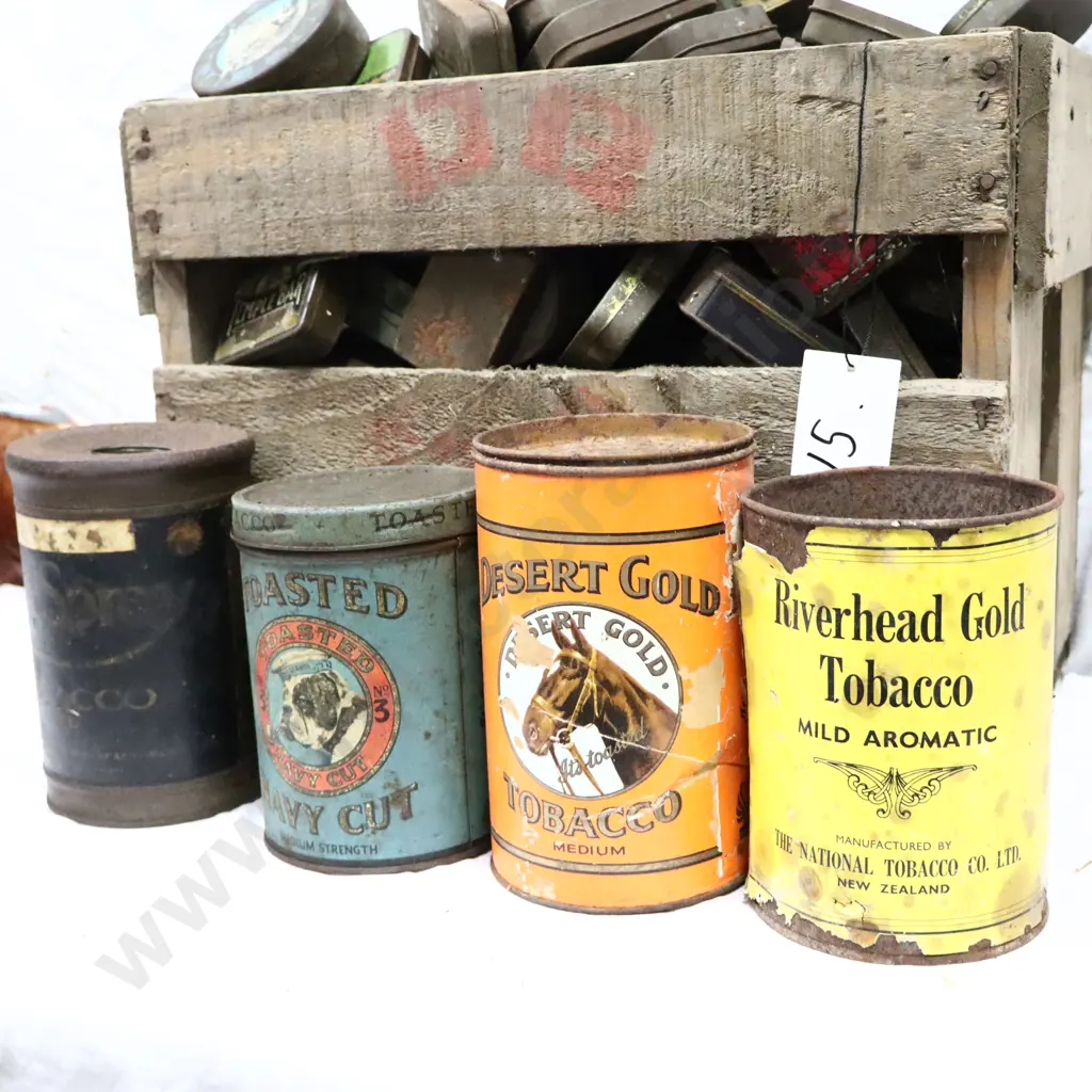 Box of Cigarette Tins Image 1++