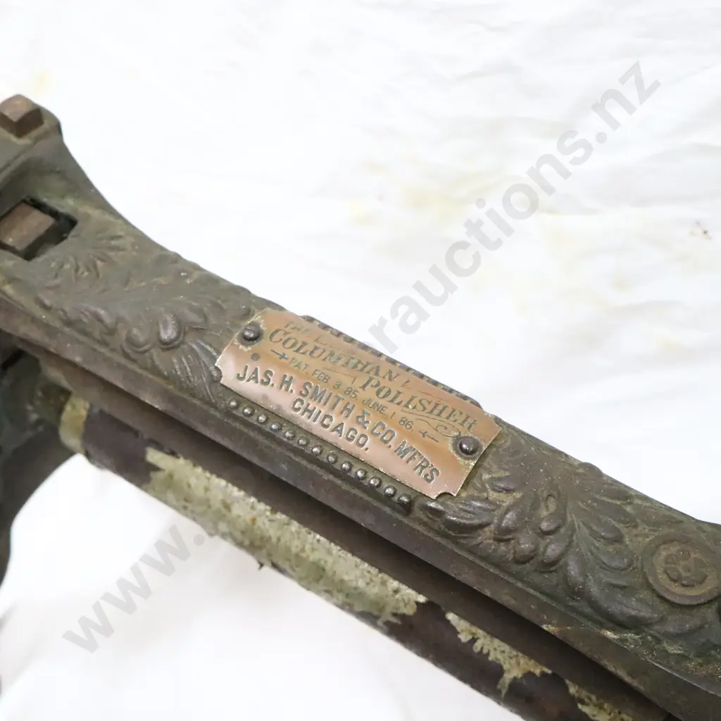 Antique 1886 JH Smith Columbian Camera Tintype Photo Polisher Enameler Burnisher Image 1++