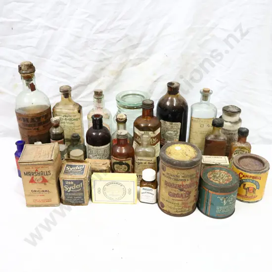 Large Labelled Bottle and Emphemera Collection