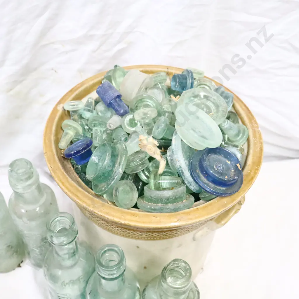 100s Of Antique Glass Stoppers, Handley Auckland Codd Bottles, DJ Barry Gisbourne Lamonts and Sauce Bottles Image 1++