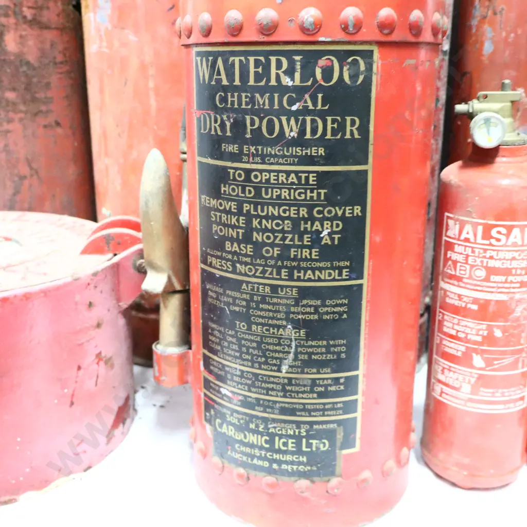 Vintage Fire Extinguishers x 9 Image 1++