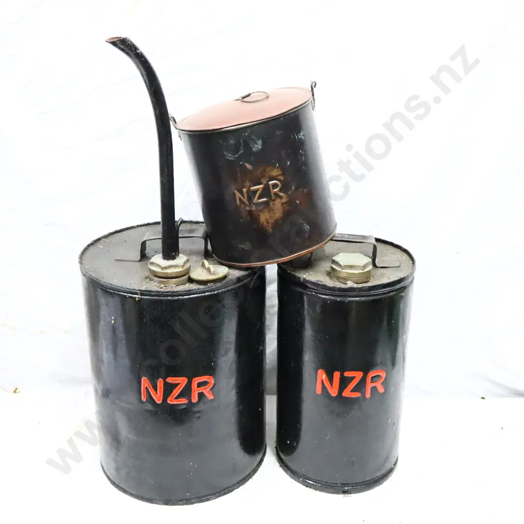 NZR Oil Tins and NZR Copper Billy Image 1++