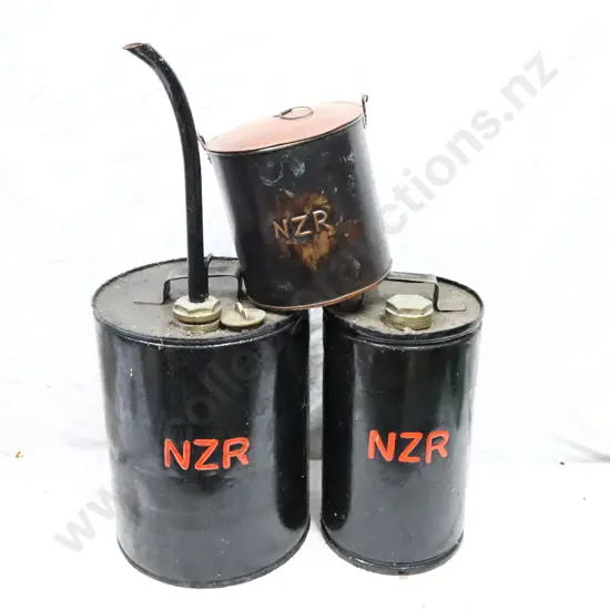 NZR Oil Tins and NZR Copper Billy