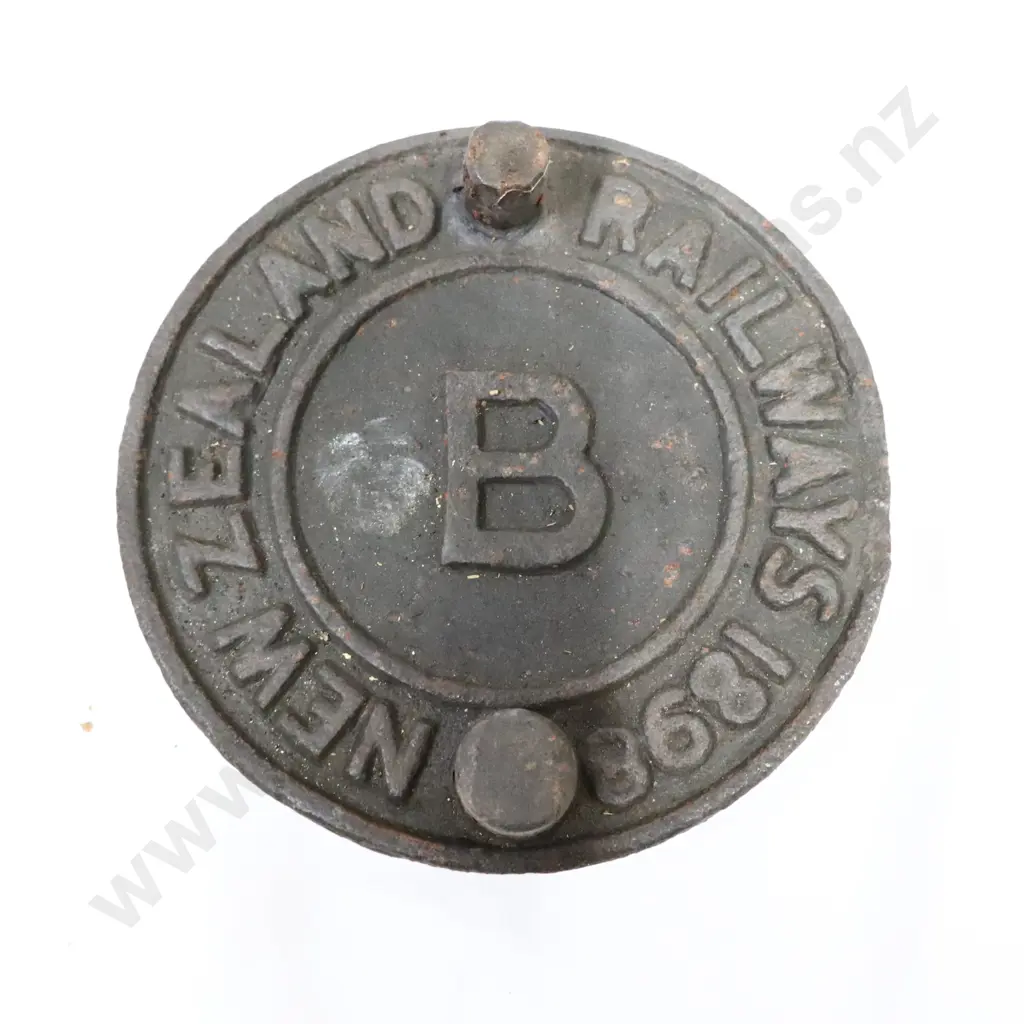 c1898 NZR Cast Iron Plate Image 1++