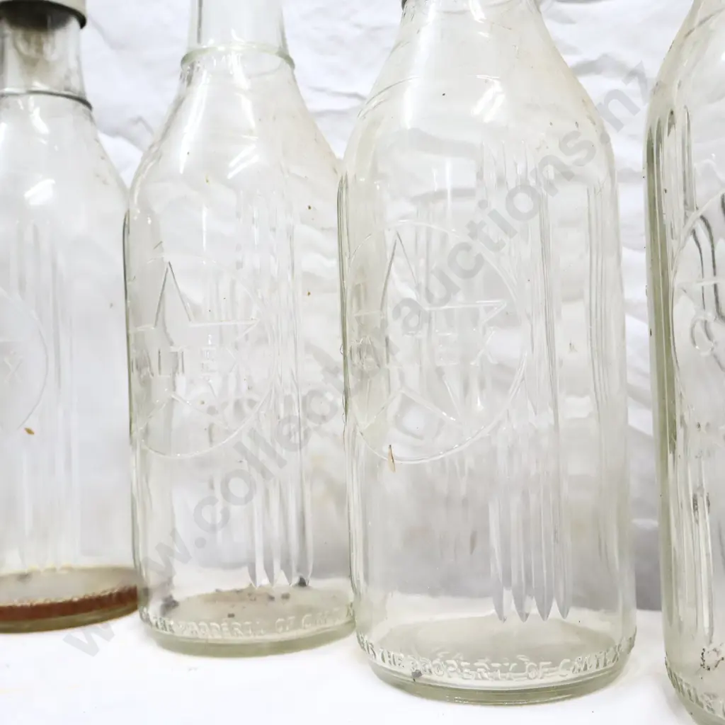 Caltex Fatboy Oil Bottles x 6 With 4 Caltex Caps  Image 1++