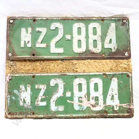C1925 Number Plates Pair