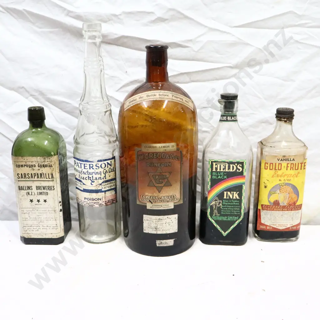 Labelled Bottle Collection And Full Prices  Christchurch Soft Drink Bottles x 25 Image 1++