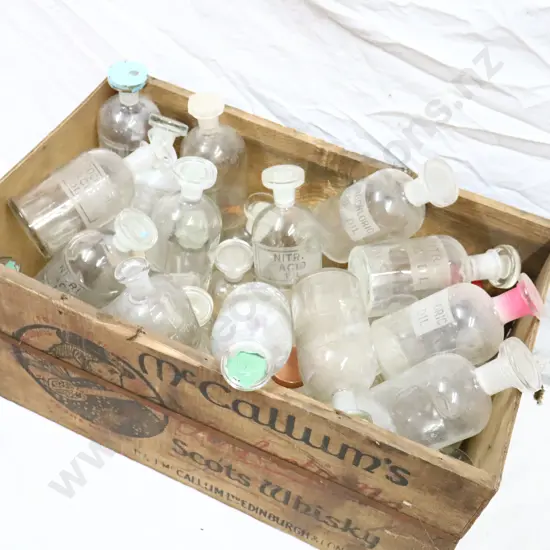 Acid Etched Chemist Jars With Stoppers Approx 40