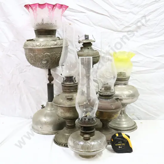 6 x Early Kerosene Lamps