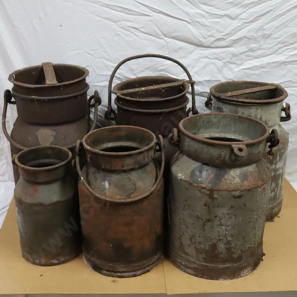 Cream Cans x 6 Image 1++