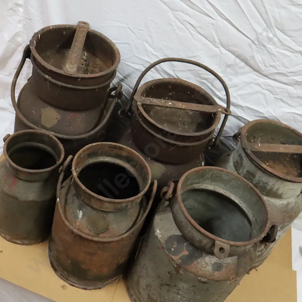 Cream Cans x 6 Image 1++