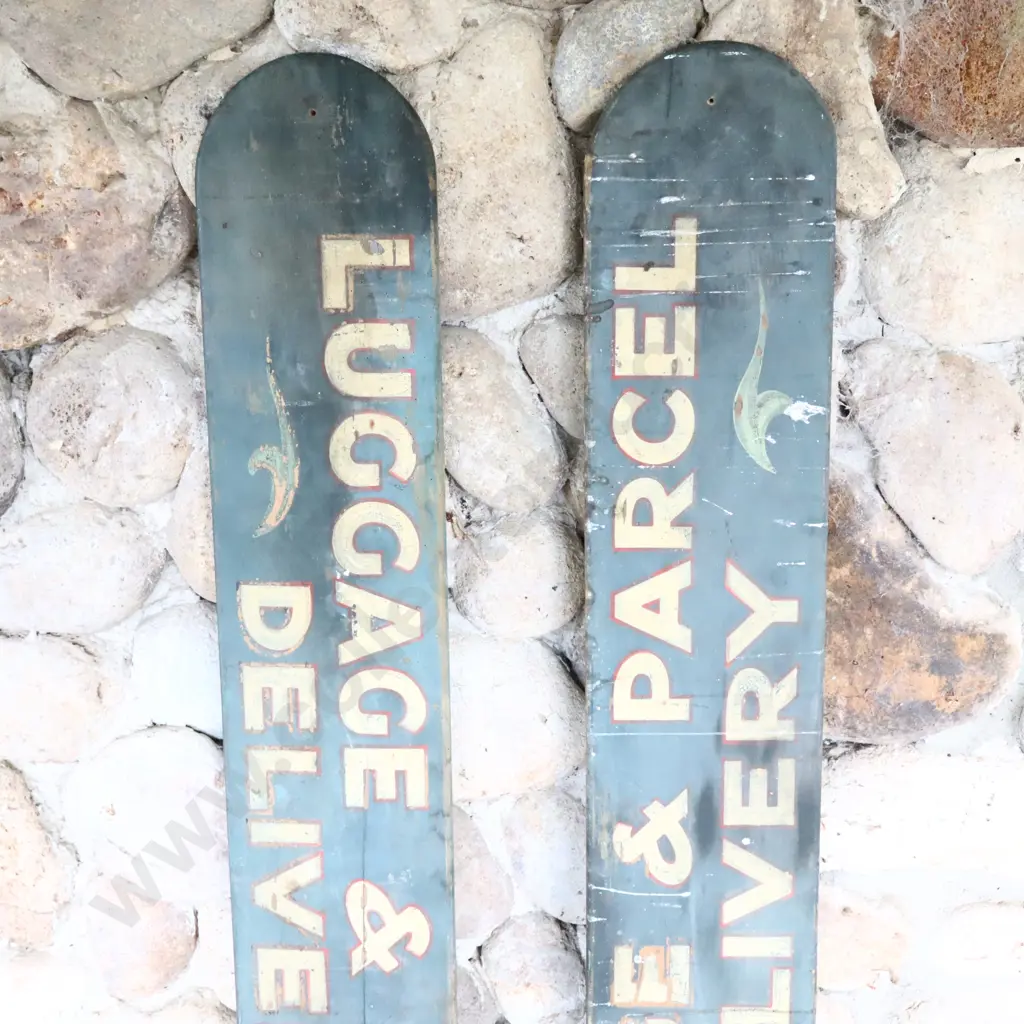 Early NZR Railways Luggage And Parcel Delivery Signs x 2 Image 1++