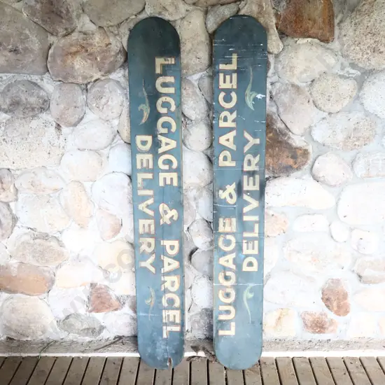 Early NZR Railways Luggage And Parcel Delivery Signs x 2