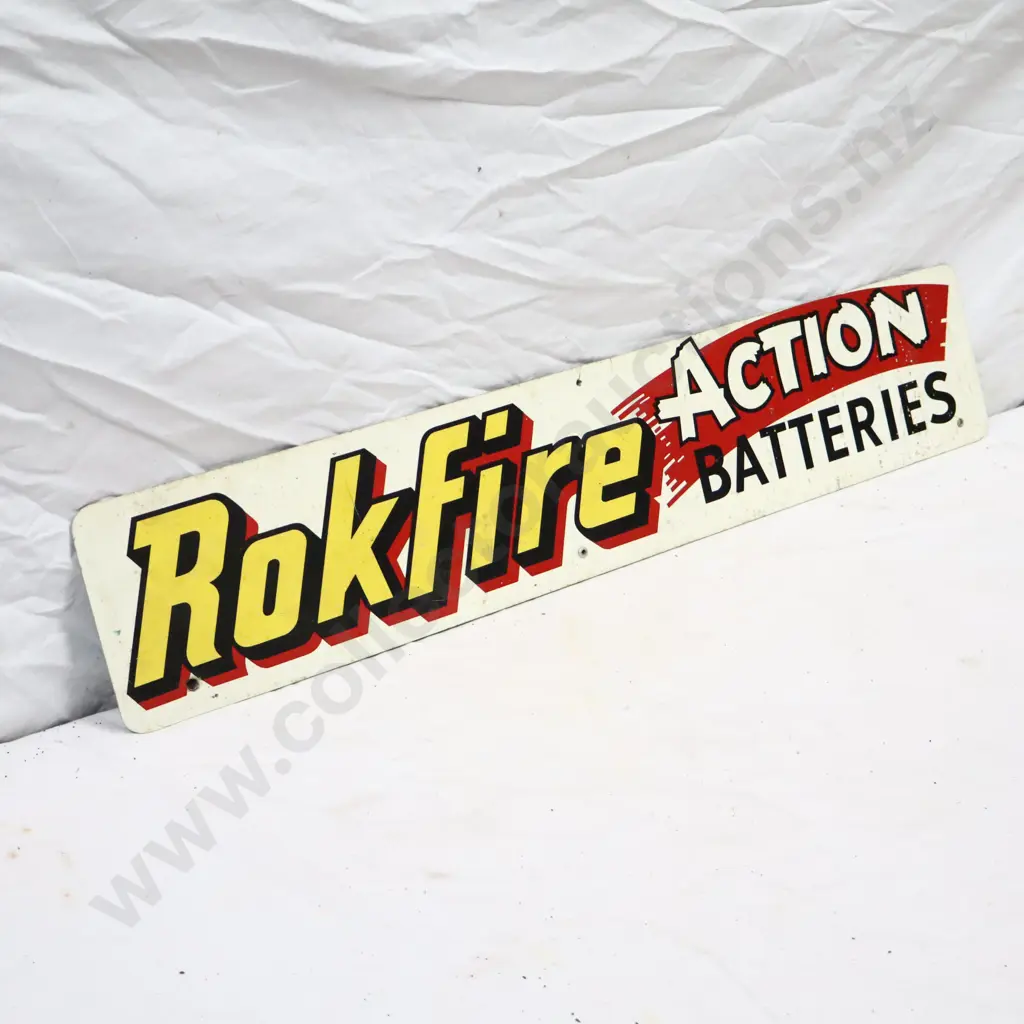 Rokfire Action Batteries Tin Sign Image 1++