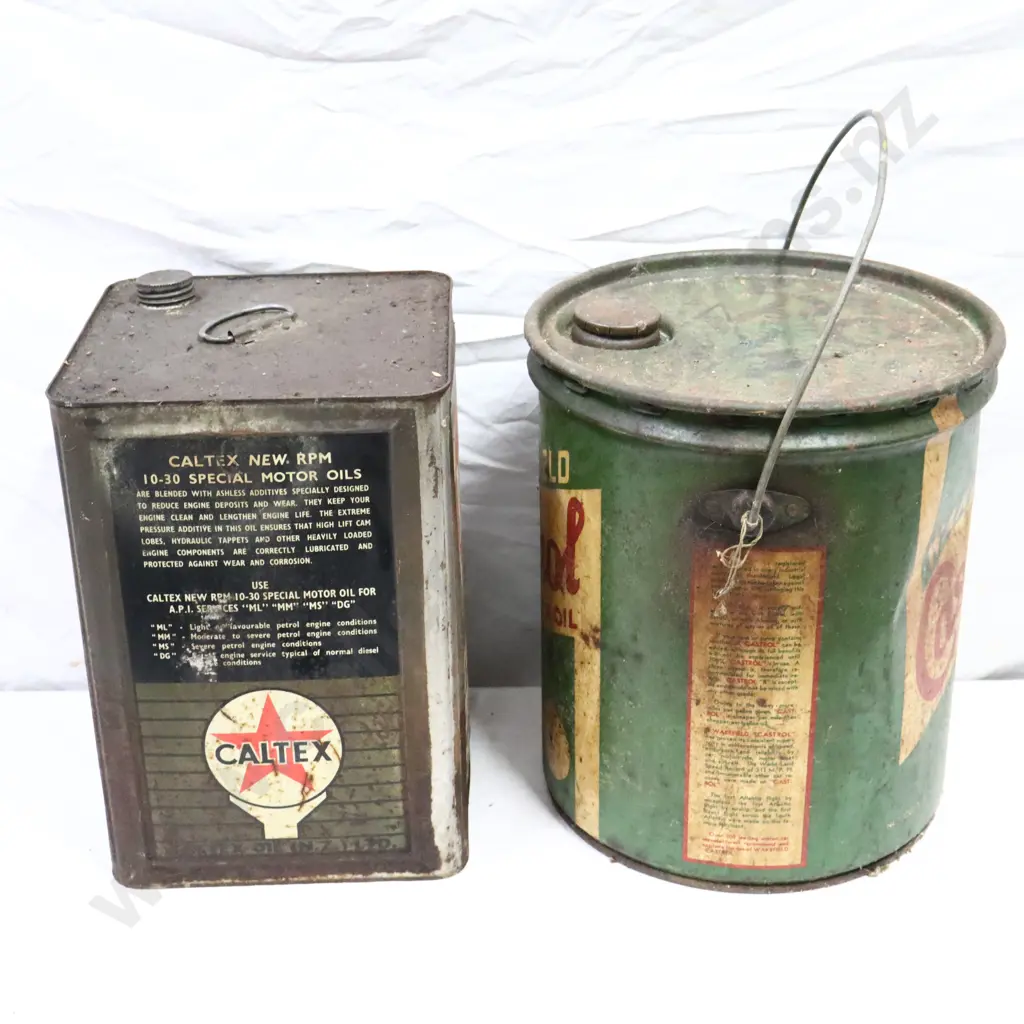 Caltex RPM Oil Tin and Wakefield Castrol Durm Image 1++