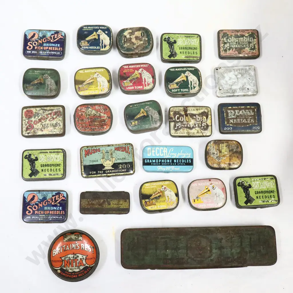 Gramaphone Needle Tins x 26 Image 1++