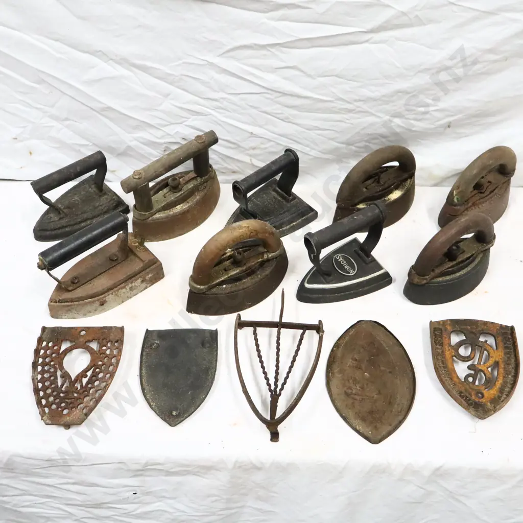 Antique Irons x 7 And Trivits x 5 Image 1++