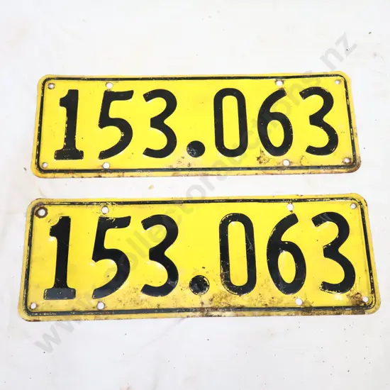 License Plate Pair 1961 - 1963