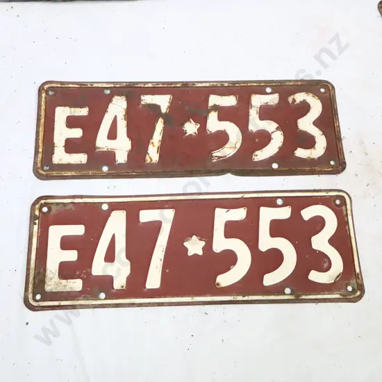 License Plate Pair 1956 - 1961