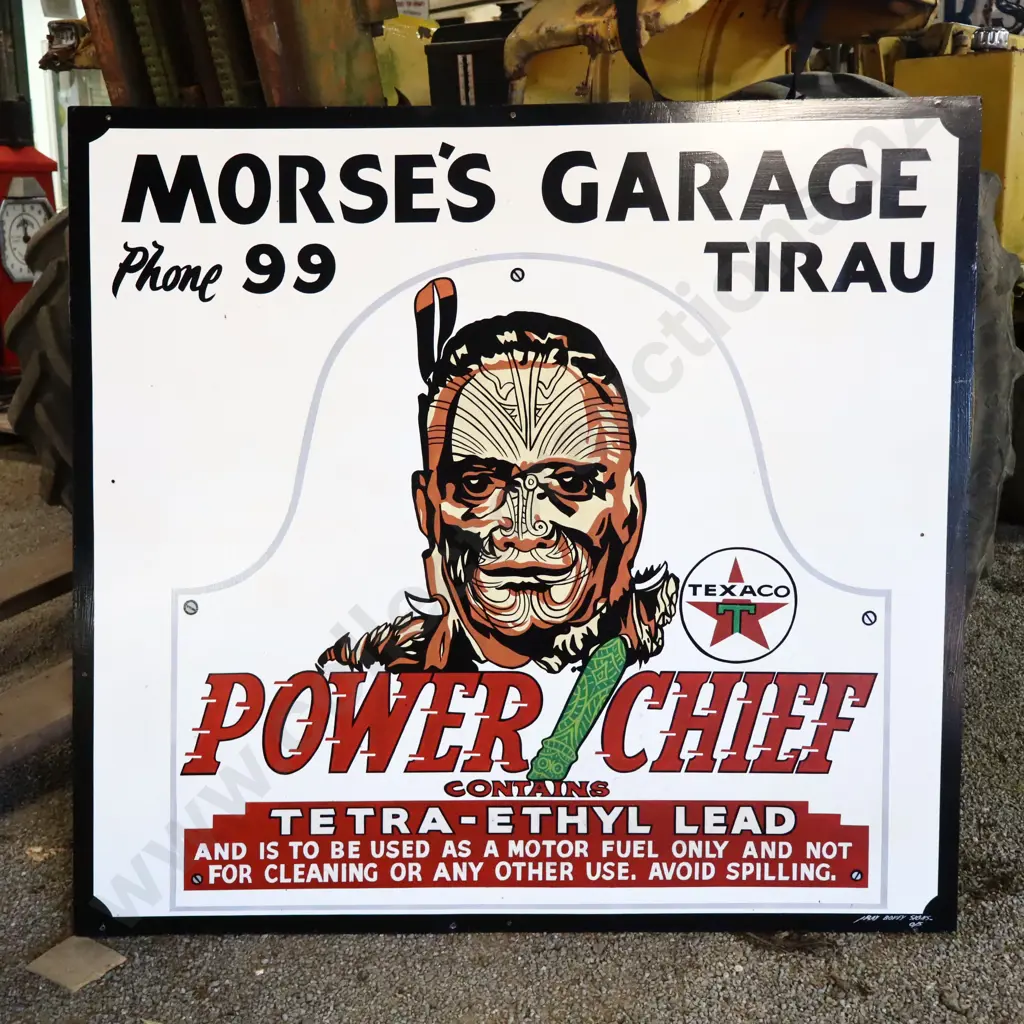 Modern Texaco Power Chief Sign Image 1++